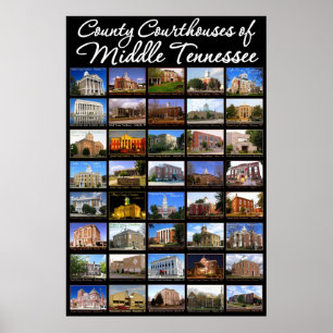 County Courthouses of Middle Tennessee Poster