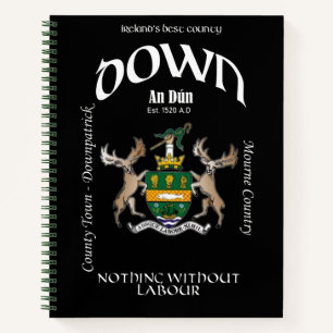 County Down Ireland Crested Notebook
