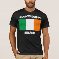 County Dublin, Ireland with Irish flag