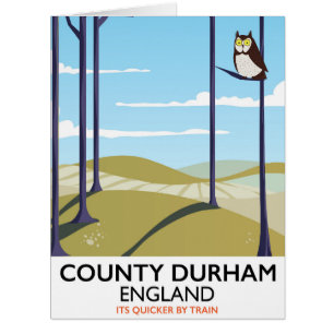 County Durham, England train poster