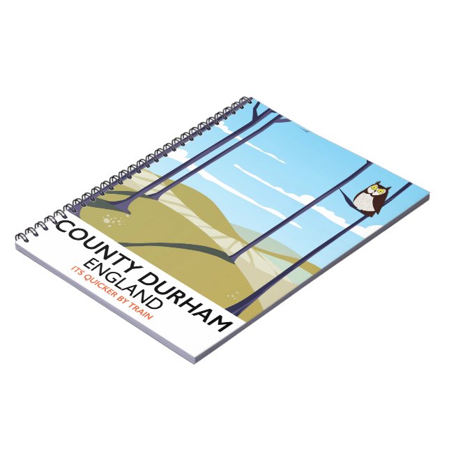 County Durham, England train poster Notebook (Left Side)