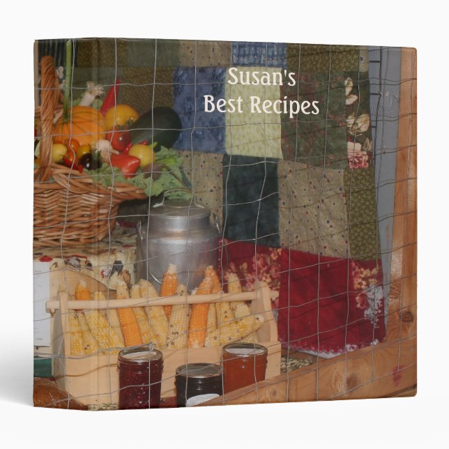 County Fair Harvest Personalized Recipe  Binder (Front/Spine)