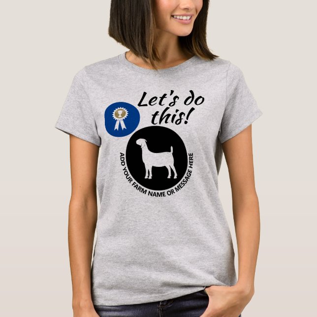 County Fair Livestock Market Boer Goat T-Shirt (Front)