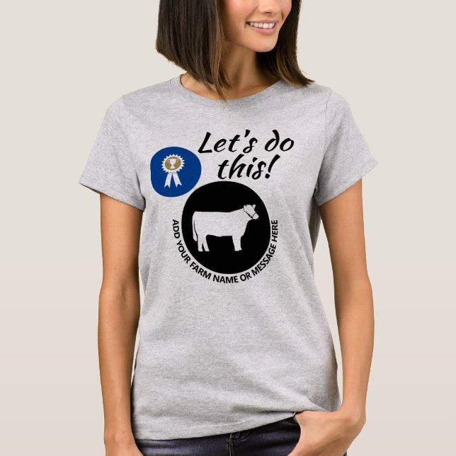 County Fair Livestock Market Steer T-Shirt (Front)
