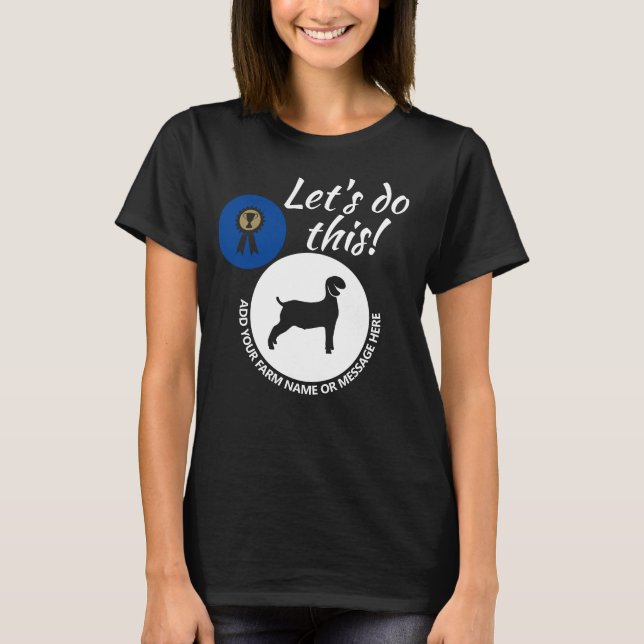 County Fair Livestock Market Wether Goat Dark T-Shirt (Front)