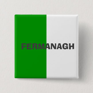 County Fermanagh  Flag Badge 2 Inch Square Button