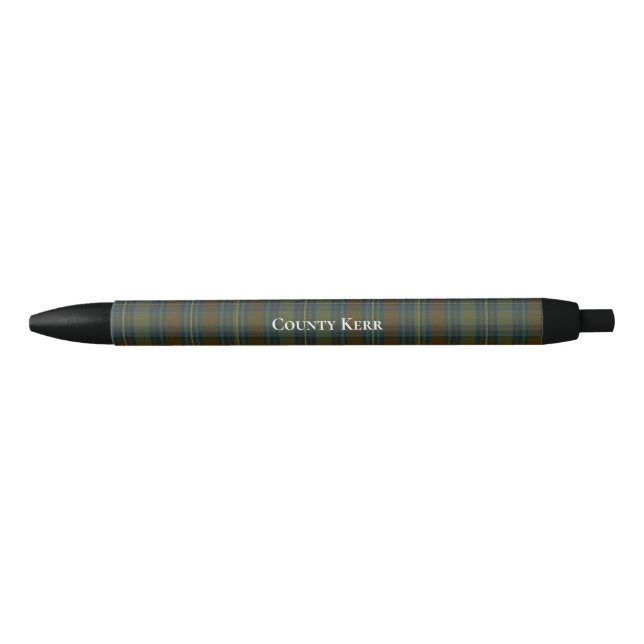 County Kerr Tartan Customizable Black Ink Pen (Front)
