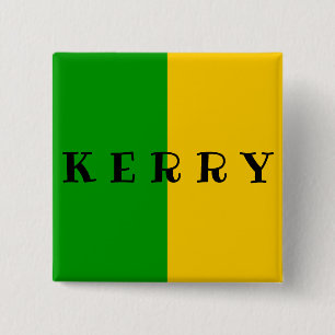 County Kerry  Flag Badge 2 Inch Square Button