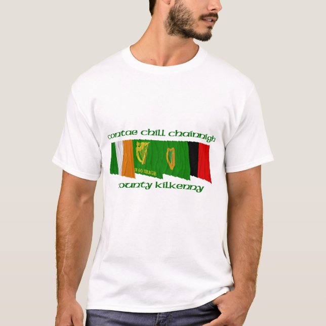 County Kilkenny Flags T-Shirt (Front)