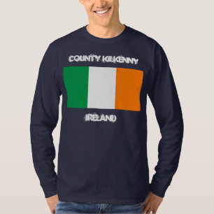 County Kilkenny, Ireland with Irish flag T-Shirt