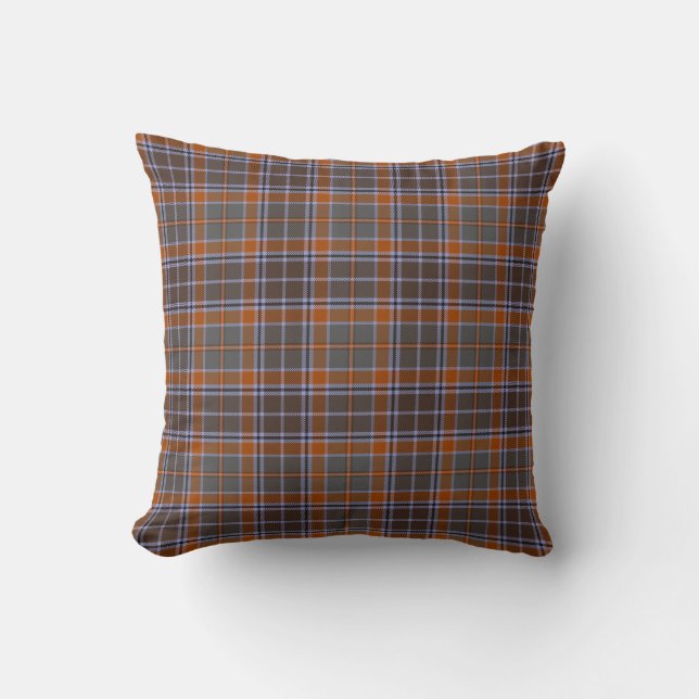 County Leitrim Irish Tartan Throw Pillow (Front)