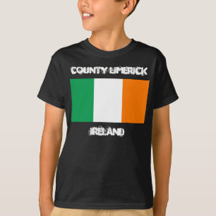 County Limerick, Ireland with Irish flag Kids T-Shirt