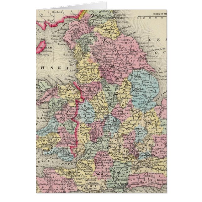 County Map Of England, And Wales (Front)