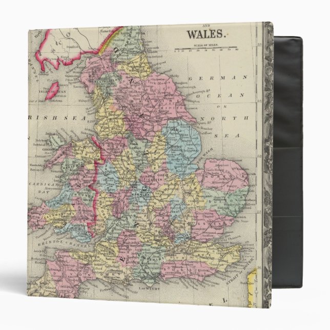 County Map Of England, And Wales Binder (Front/Inside)
