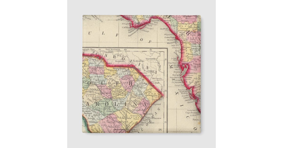 County Map Of Florida Magnet | Zazzle