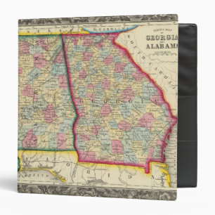 County Map Of Georgia, And Alabama Binder