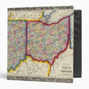 County Map Of Ohio, And Indiana Binder