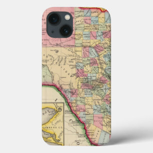 County Map Of Texas iPhone 13 Case