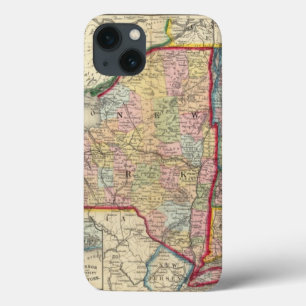 County Map Of The States Of New York iPhone 13 Case
