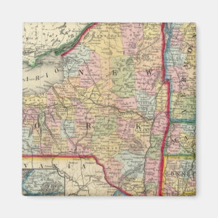 County Map Of The States Of New York Magnet