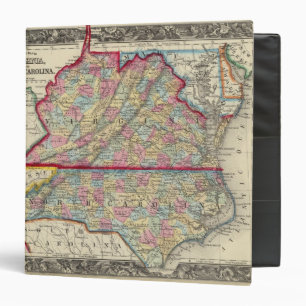 County Map Of Virginia, and North Carolina Binder