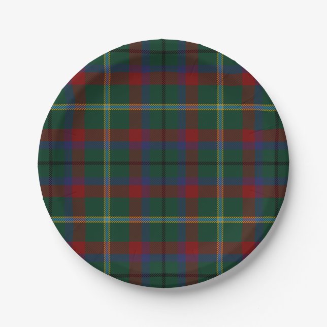 County Mayo Irish Tartan Paper Plate (Front)