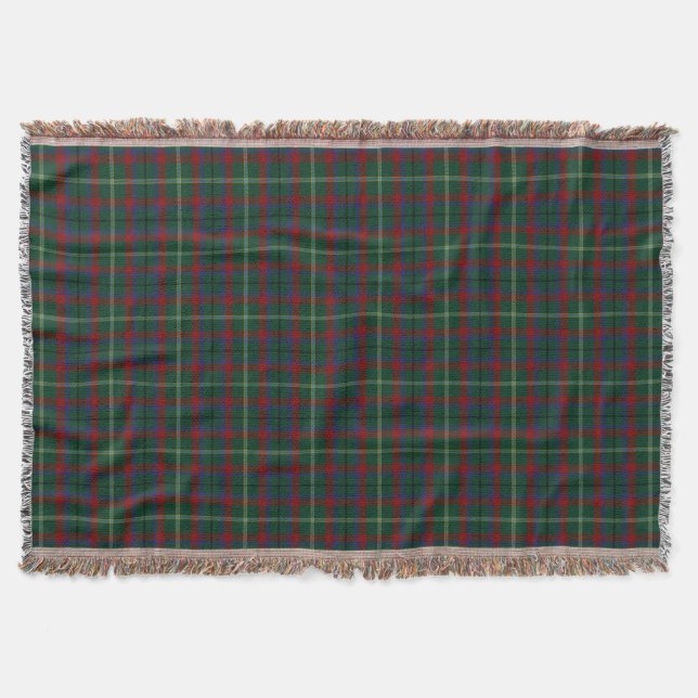 County Mayo Irish Tartan Throw Blanket (Front)