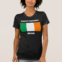 County Monaghan, Ireland with Irish flag