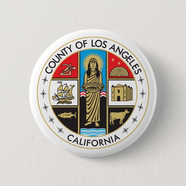 County of Los Angeles 2 Inch Round Button (Front)