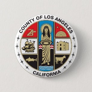 County of Los Angeles seal 2 Inch Round Button