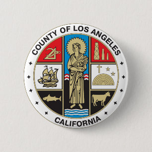 County of Los Angeles seal 2 Inch Round Button