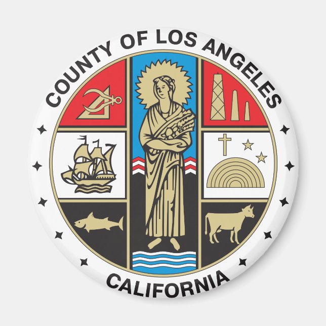 County of Los Angeles seal Magnet (Front)