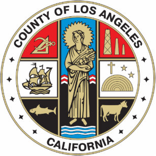 County of Los Angeles seal Standing Photo Sculpture