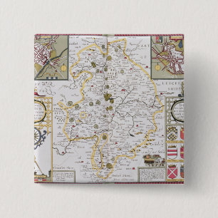 County of Warwick, Shire Town and City of 2 Inch Square Button