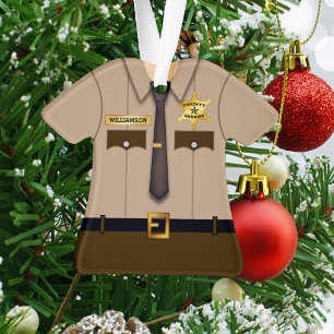County Sheriff Khaki Uniform Ornament