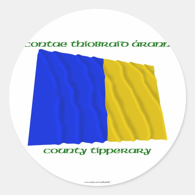 County Tipperary Colours Classic Round Sticker (Front)