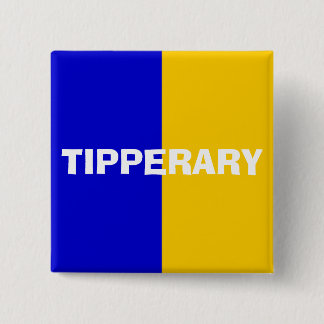 County Tipperary Flag Badge 2 Inch Square Button