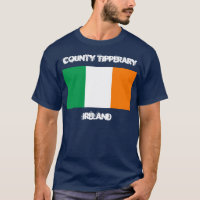 County Tipperary, Ireland with Irish flag