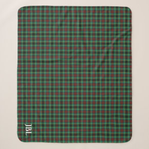 County Waterford Tartan Monogram   Sherpa Blanket