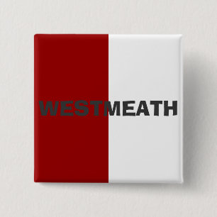 County Westmeath Flag Badge 2 Inch Square Button