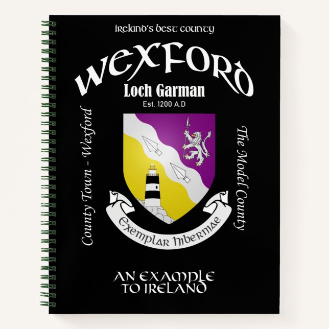 County Wexford Ireland Crested Notebook (Front)