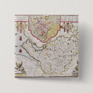 Countye Palatine of Chester, engraved by 2 Inch Square Button