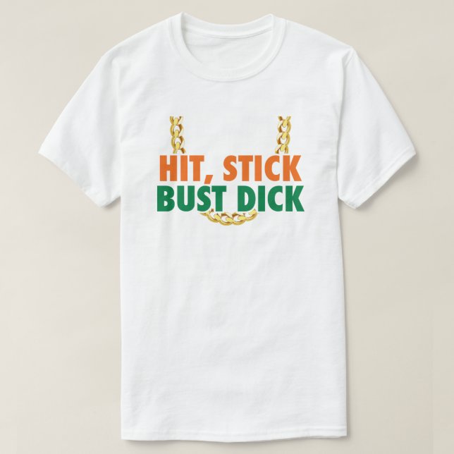 Coup, bâton… T-shirt à chaînes de chiffre (Design devant)