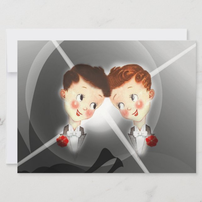 Coupable deux pièces gay Faire-part de mariage (Devant)