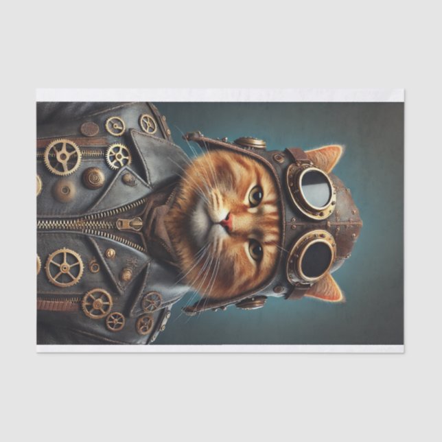 coupage tissue paper, steampunk paper (Front)