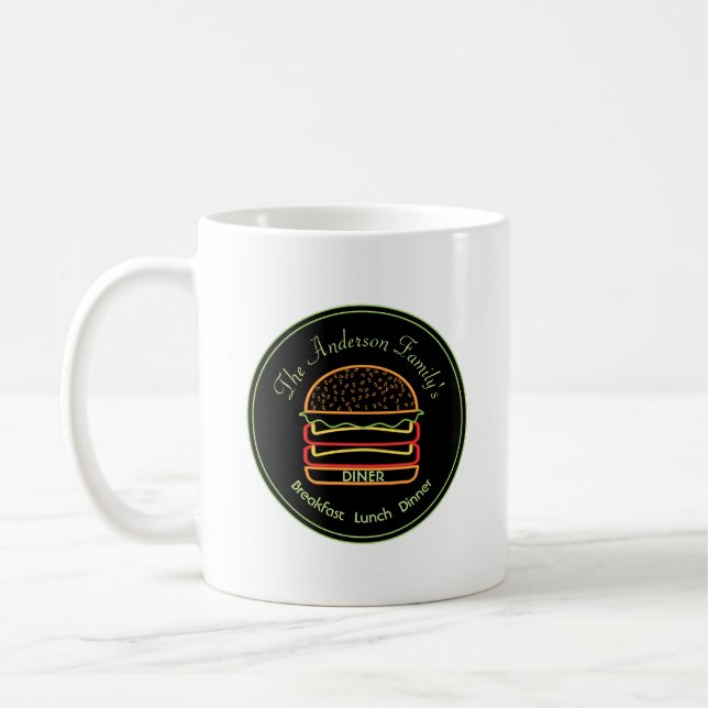 Coupe Cheeseburger de café Mug Diner en famille (Gauche)