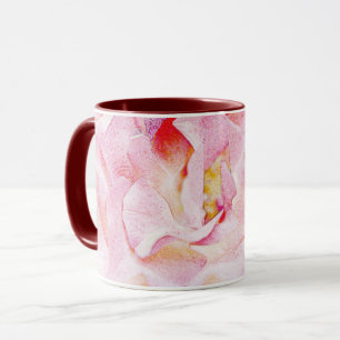 Coupe d'Art de la Mug Pétales de Rose