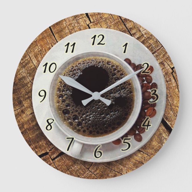 Coupe de café horloge de cuisine (Recto)