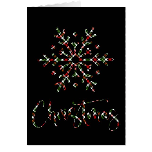 Coupe de flocons de neige rouge, noir et vert (Devant)