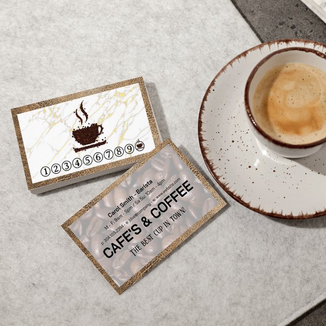 Coupe de haricots à café | Carte Punch (Créateur téléchargé)
